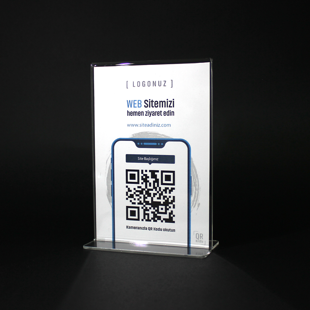 WEB Sitesi QR Stand Dikey T Tipi